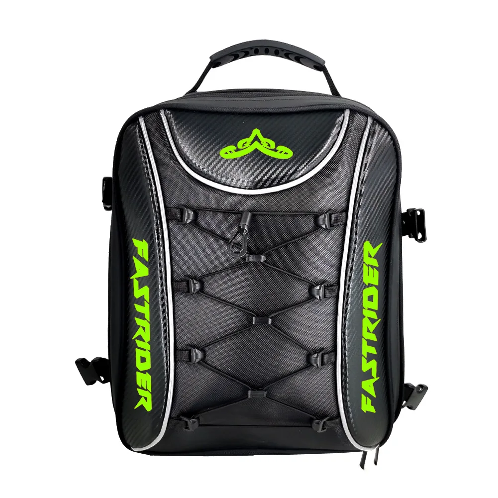 Motorcycle Tail Bag Expandable Motorcycle Rear Seat Bag with Shoulder Strap Waterproof Rain Cover Luggage Storage Bag Backpack