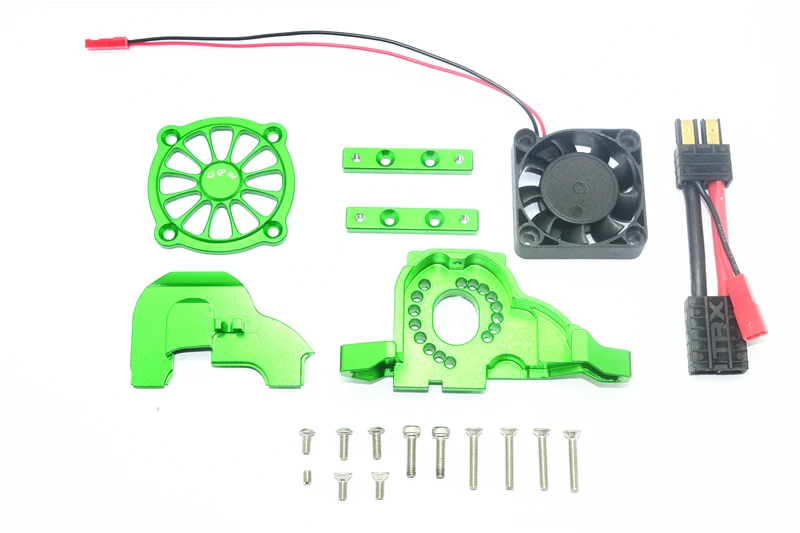 حامل محرك ألومنيوم GPM + غطاء علبة تروس علوي مع مروحة تبريد لـ 1/10 TRX4 DEFENDER TRAIL CRAWLER-82056-4