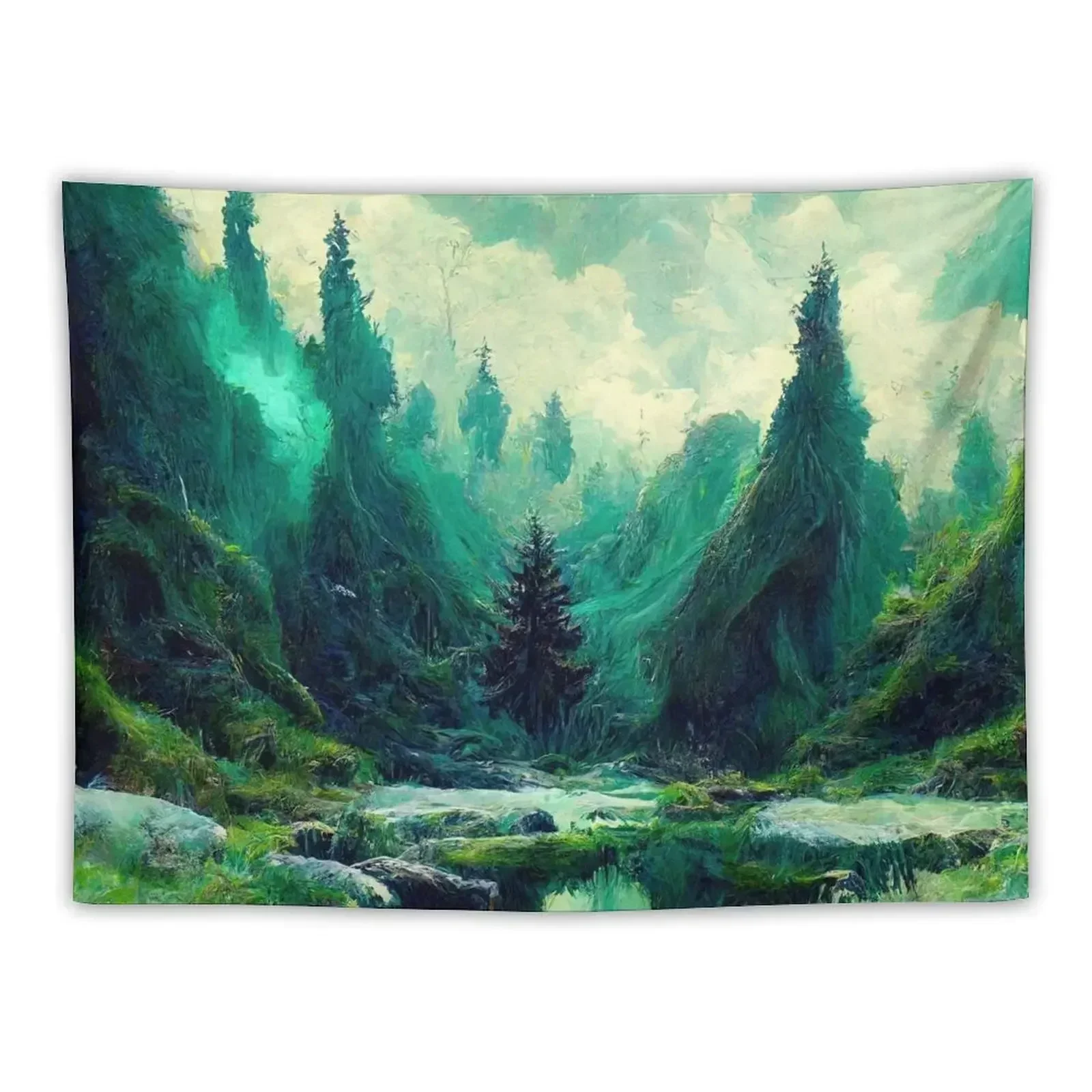 

Forest landscape 8 Tapestry Aesthetic Room Decor Bathroom Decor Tapestry