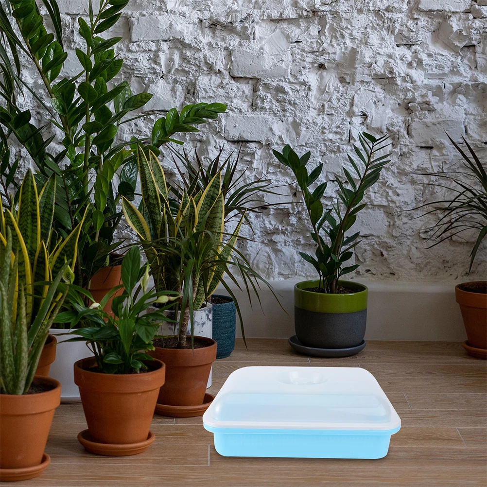 

2 Sets Germination Tray With Cover Durable Resin Plant Nursery Trays For Vegetable Flower Seedling Starter Garden Growing Kit