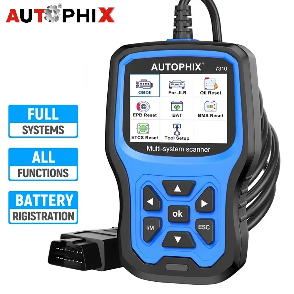 

AUTOPHIX 7310 OBD2 сканер для Land Rover Jaguar Full System автомобильный считыватель кодов масляный D-P-F ABS диагностический инструмент для JLR после 1996 года