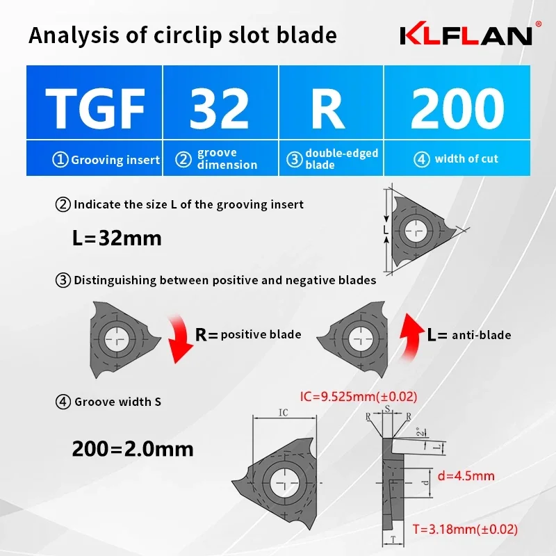 10 قطعة/صندوق إحكام الأخدود الضحلة الحز إدراج TGF32R TGF32L TG43R للصلب والفولاذ المقاوم للصدأ ، الصف PR930 #4