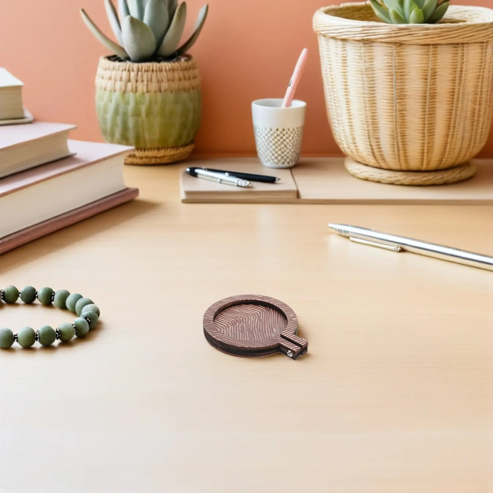 

Набор из 5 деревянных мини-пялец для вышивания, круглые пялецы для рукоделия, для вышивки крестом, демонстрации украшений, DIY проектов, портативные для шитья