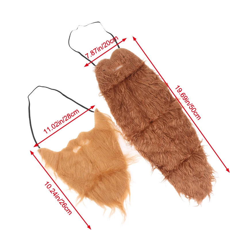 Barba falsa vestir-se com corda elástica cabelo facial cosplay bigode falso para desempenho de palco feriado masquerade festivo