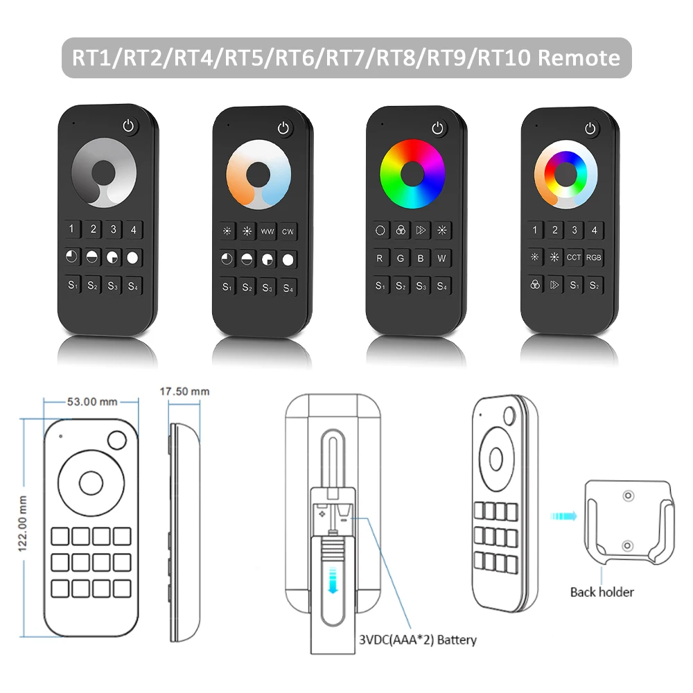 Kontroler LED Tuya RGB CCT 12V 24V 48V DC 2.4G RF Wifi Smart Life 5 w 1 Jednokolorowy kontroler LED RGBW RGBCCT Strip Light