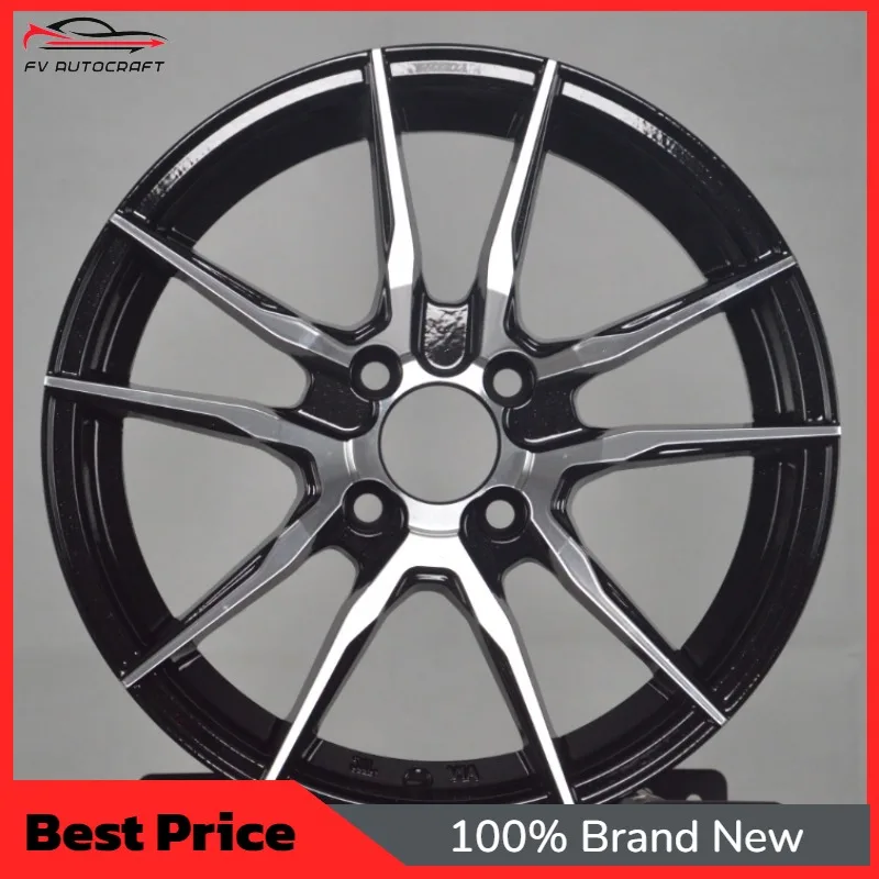 

【2026】Wholesale Car Parts Wheels Gloss Black With Silver Inner Ring Multi Spoke Car Rims Sport Alloy Wheels For Passenger Car Tu