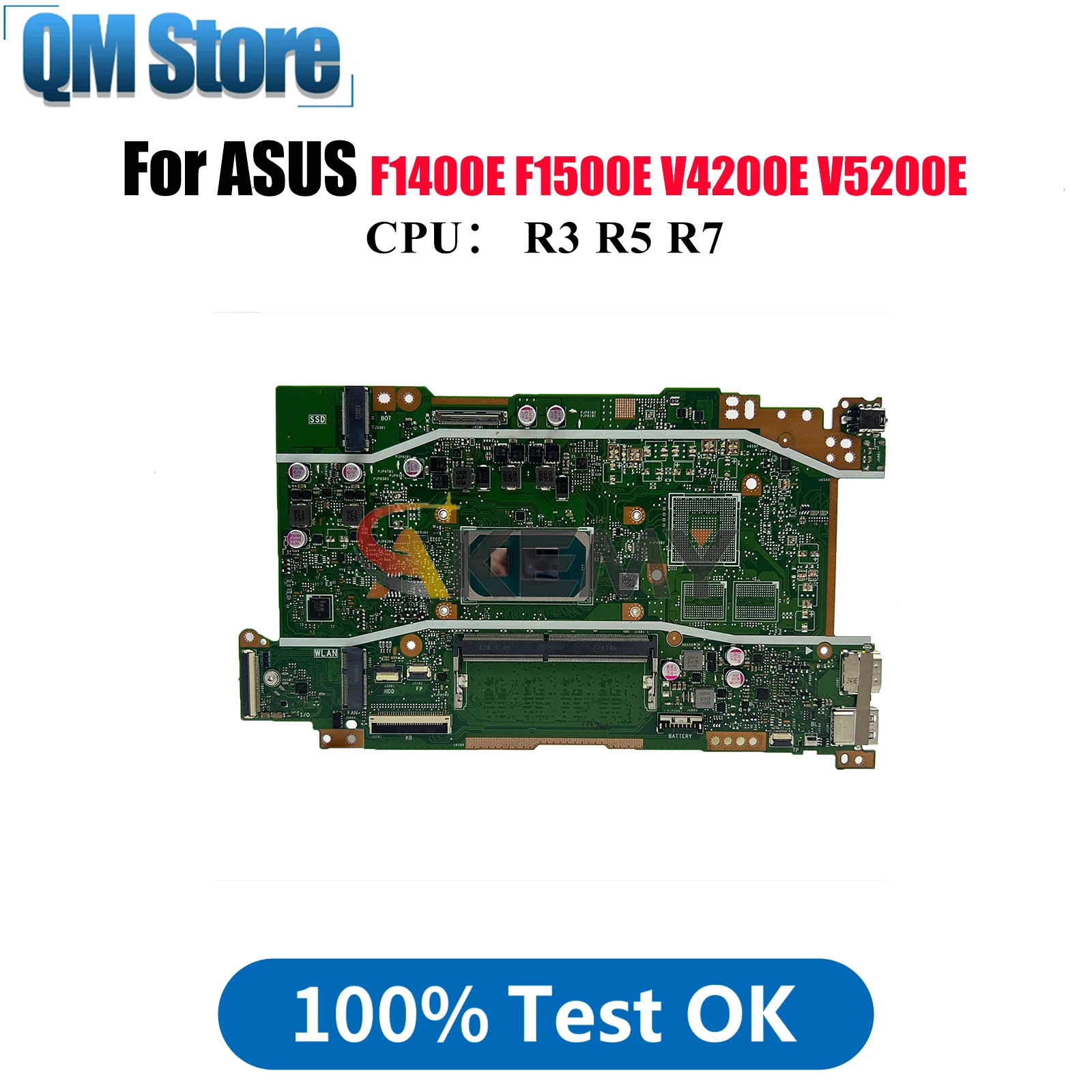 

Материнская плата для ноутбука X515EA для ASUS VivoBook X515EP F1400E V5200E X515EQ V4200E X515EA X515E F1500E с процессором R3 R5 R7