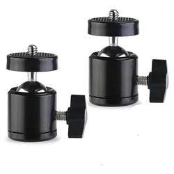 Universal mini Ball Head Adapter Angle Adjustment 1/4 & 3/8 Screw For DSLR Camera Mic Stand LED Light Tripod