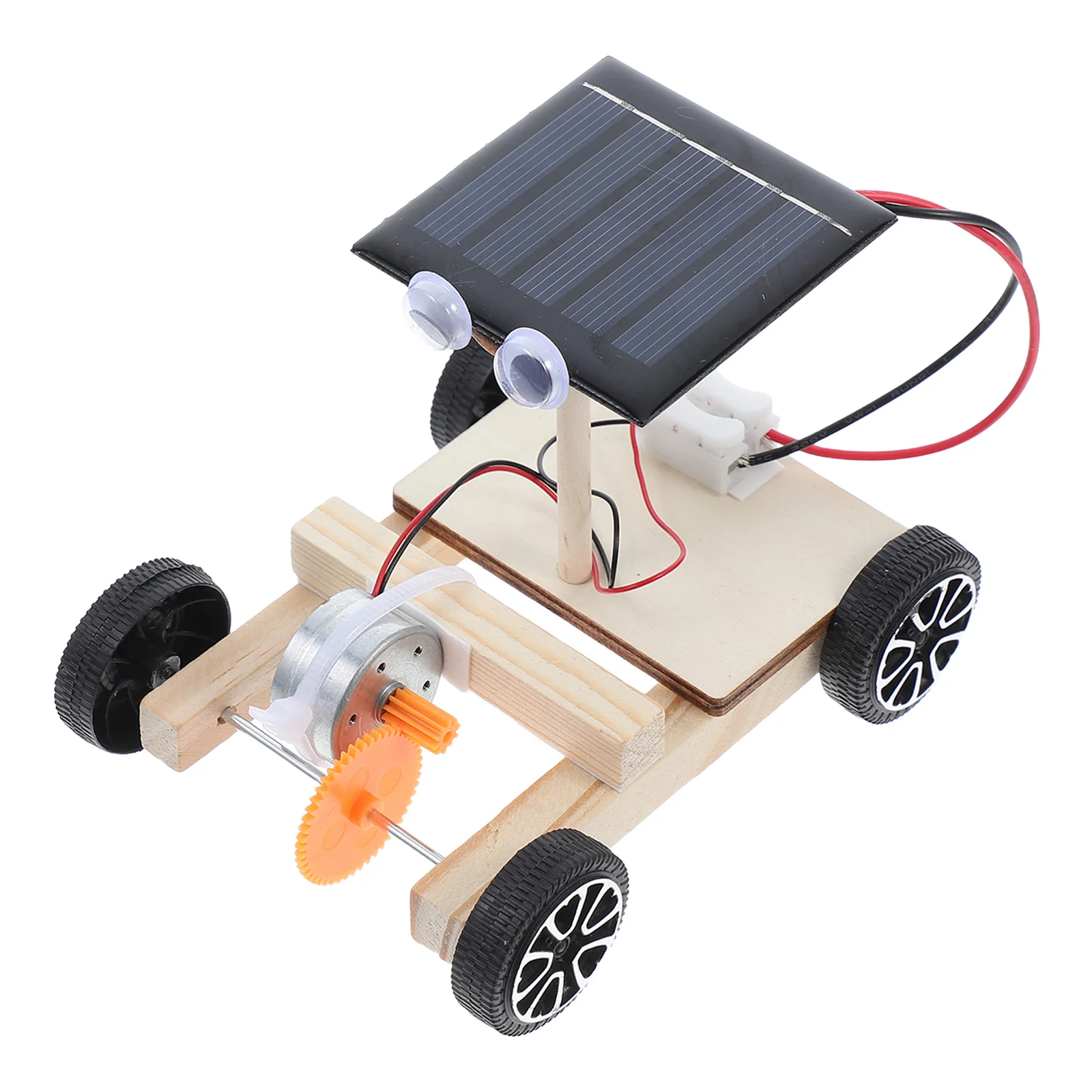 

Mini Wooden Solar Car Kit DIY Assembly Educational Stem Creative Kids Learning Powered Gadget