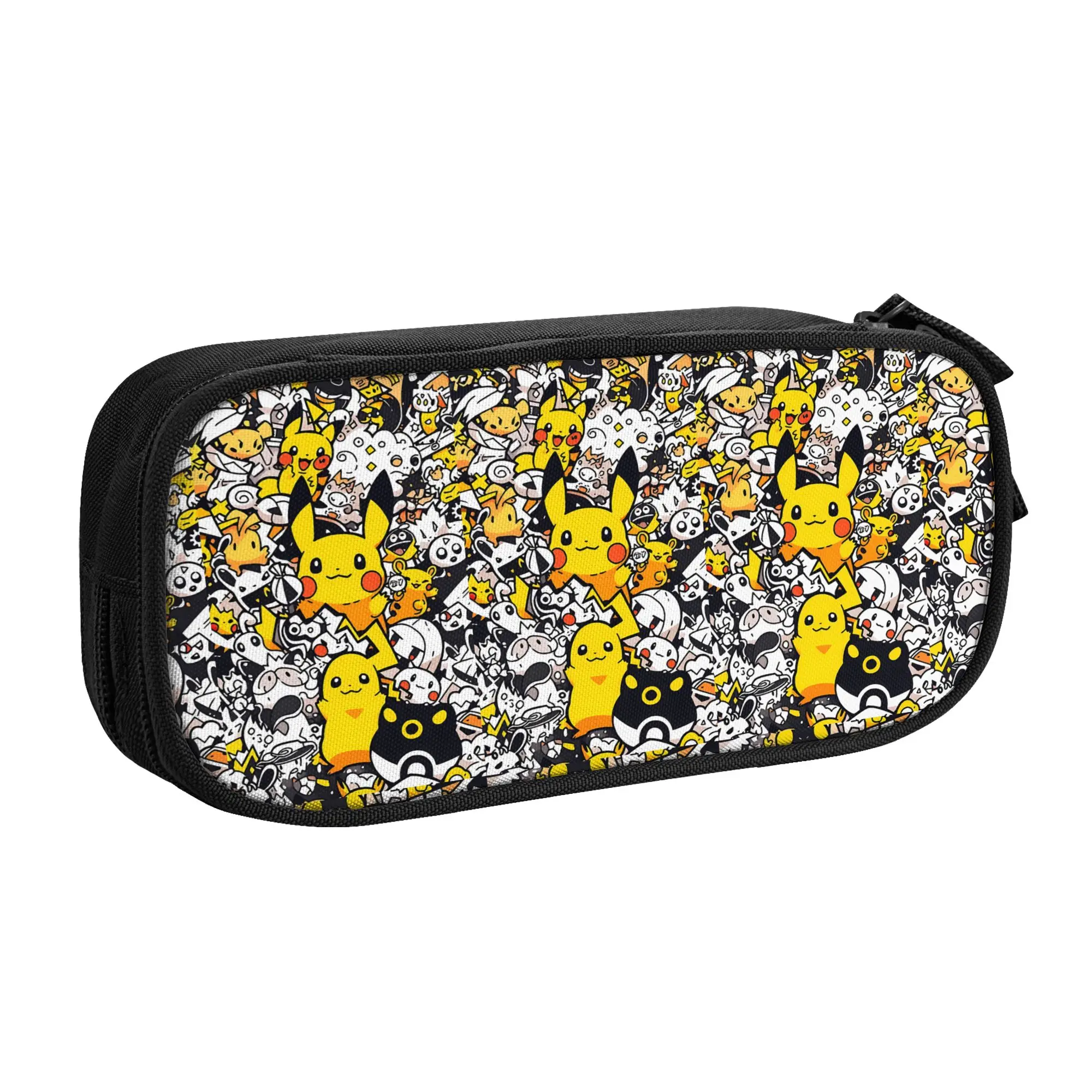 Custom Pokemon Pikachu Large Capacity Bags for Child  School Pencil Bag for Boys Gilrs Kids