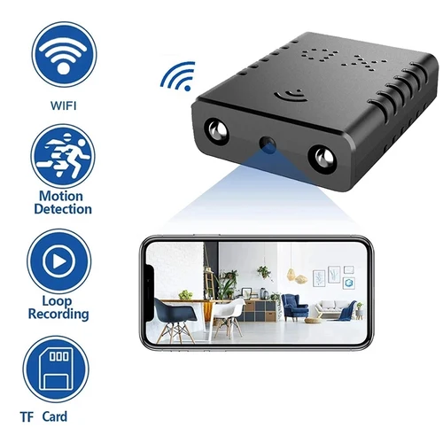 Imagen 1 del producto WiFi XD videocámara inalámbrica inteligente HD 1080P Mini cámara Ip más pequeña Mini videocámara deportiva Micro cámara compatible con tarjeta TF máxima de 256GB