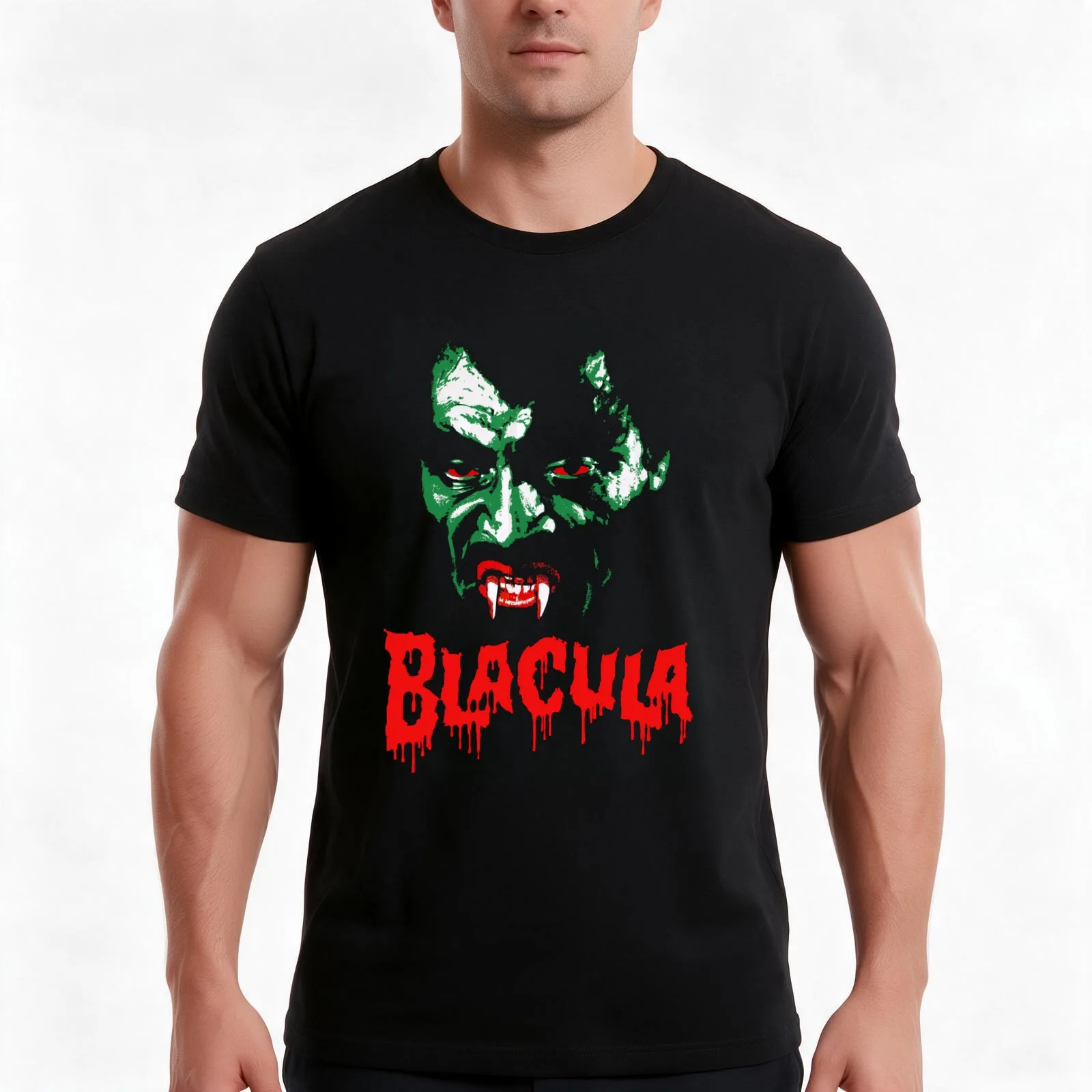 Music Vintage Retro Blacula Vintage Photograp T-Shirt Summer Casual Cotton Tee Oversized Streetwear Tops Unisex Men Women