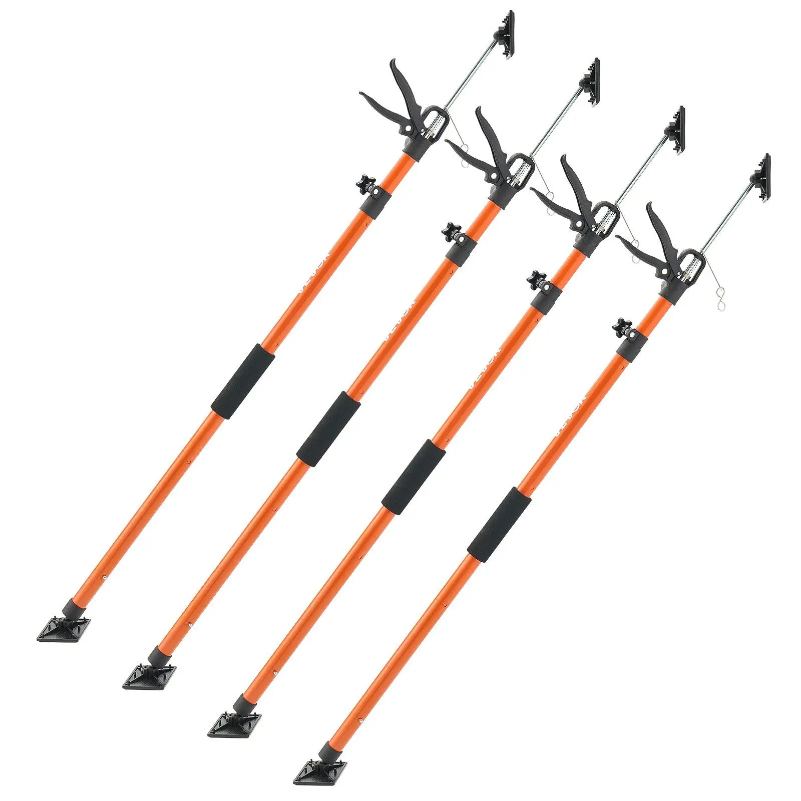 

Универсальная опорная стойка из 4 штук, 45,7-114,2 дюйма, емкость 154 фунтов, 360 градусов. ° Наклонная головка Прочное основание из ПП + ПВХ для длительной стабильности