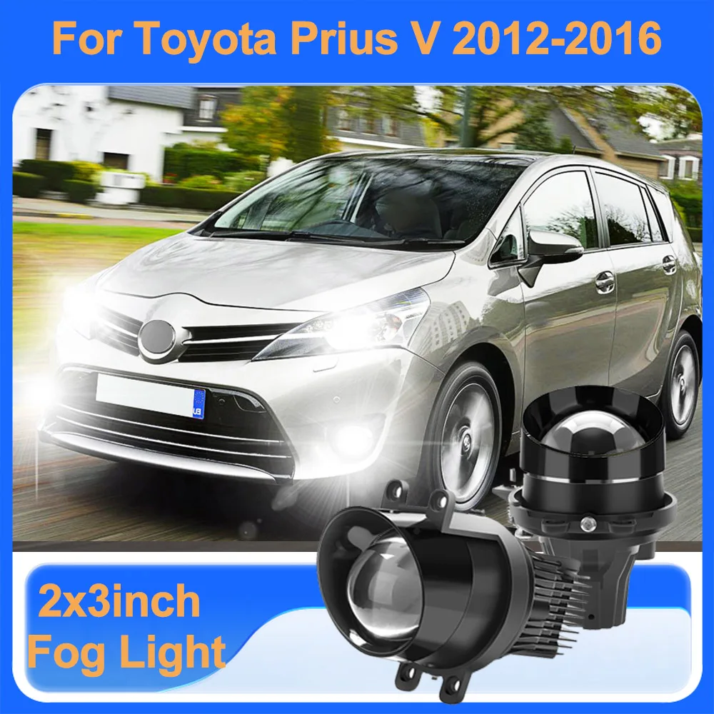 

Car Foglight Upgrade 3Inch High Beam Fog Lamp Projector Lens 90W 6500K Super Bright For Toyota Prius V 2012 2013 2014 2015 2016