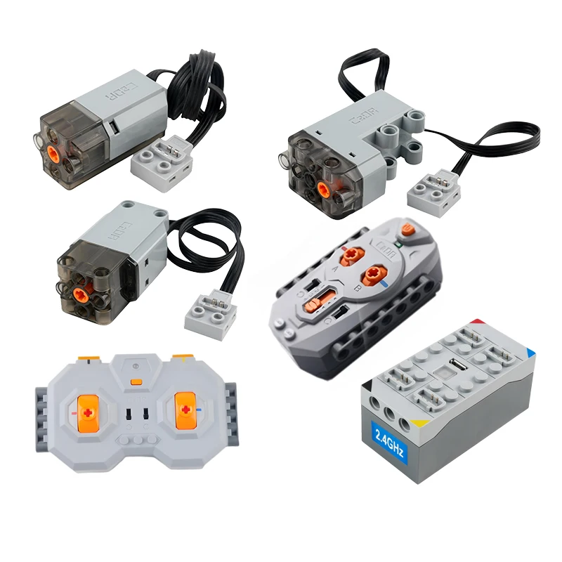 CaDA-piezas de Motor técnico, actualización de servomotor M/L, bloques de construcción, modelo de coche, potencia mecánica, Compatible con Legoeds, Juguetes DIY