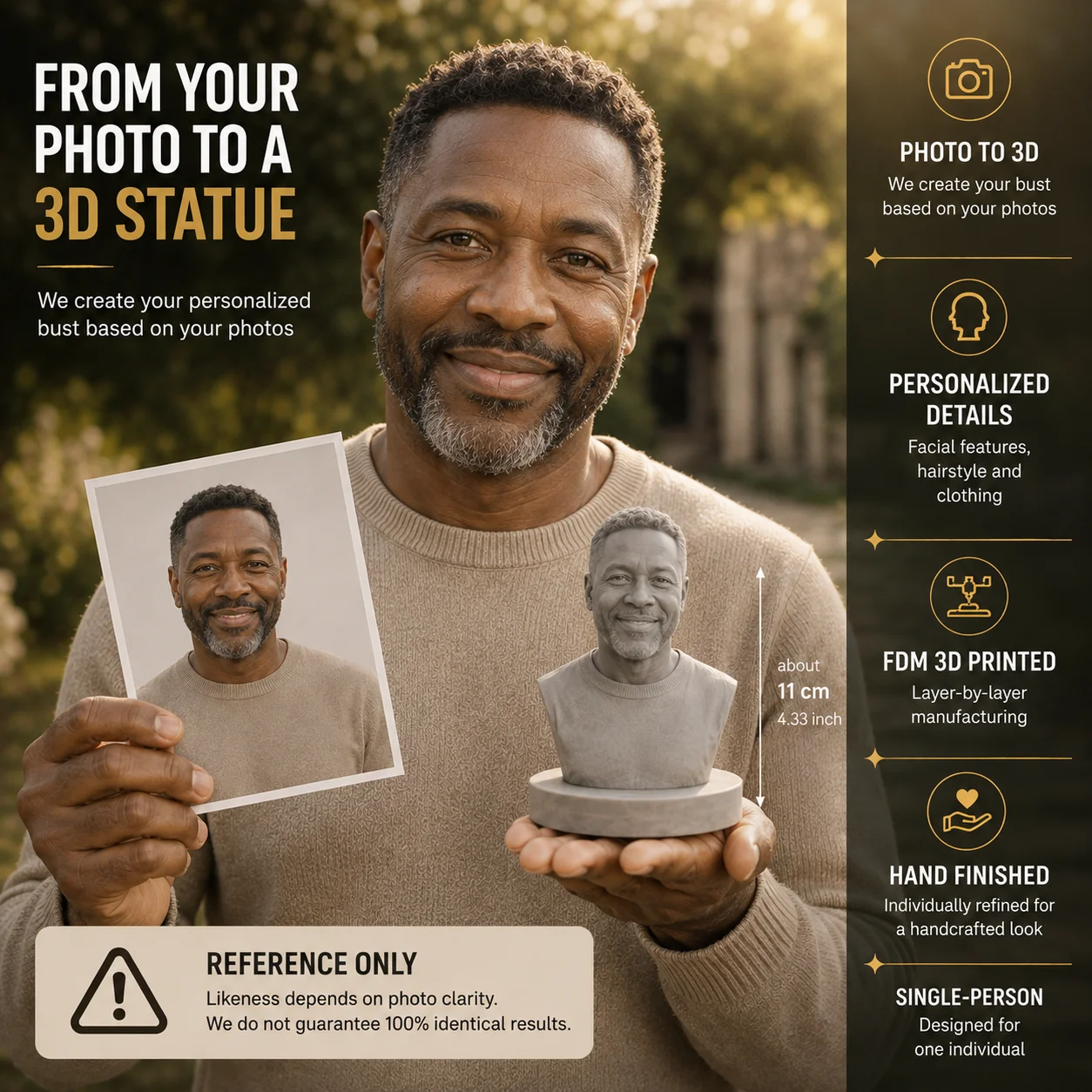 Custom 3D Retirement Portrait Bust, Personalized Resin Head Statue, Meaningful Retirement Gift for Colleagues Leaders