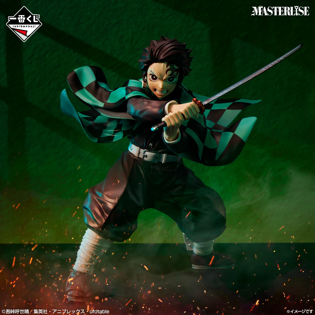 In Magazzino Originale BANDAI Ichiban Kuji Demone Slayer Upper Moon Tre Kamado Tanjirou Giyu Tomioka Akaza Figura Anime Modello Giocattolo