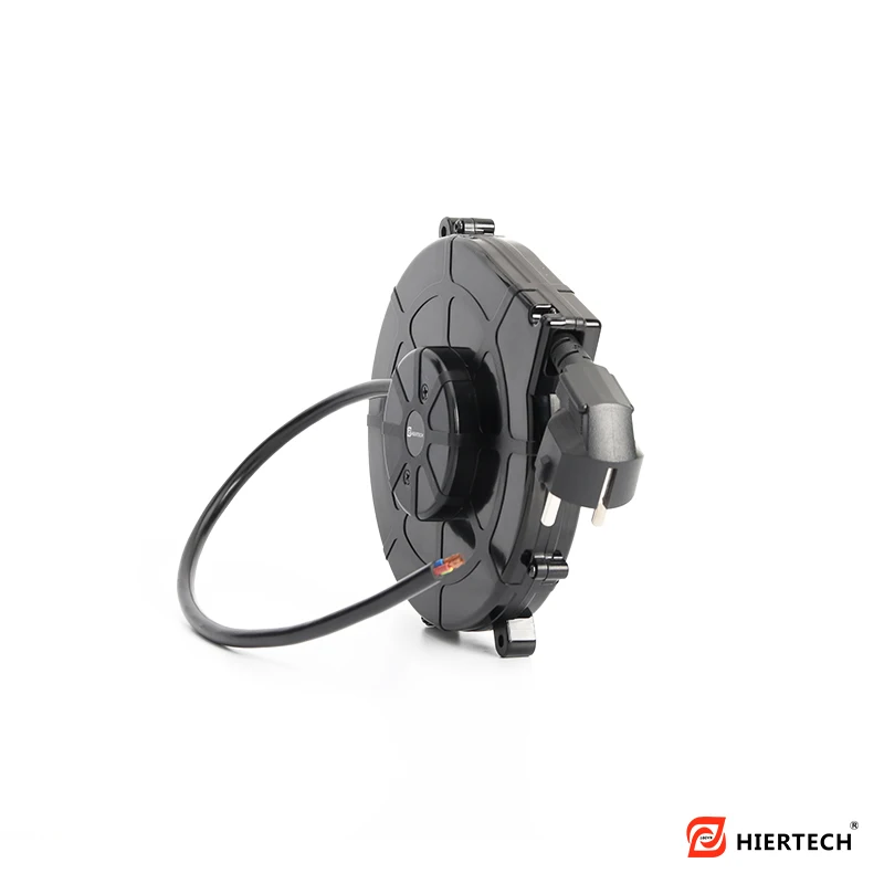 Hiertech Automatic Retractable Power Cord Reel JM.801 EU Plug, Self Lock & Auto Rewind, Mounting Option Power Extension Cord