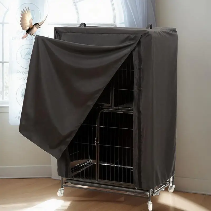 Large Bird Cage Cover Waterproof Oxford Cloth Bird Cage Cover Breathable Parrot Protection Black-out Square Cages Accessories