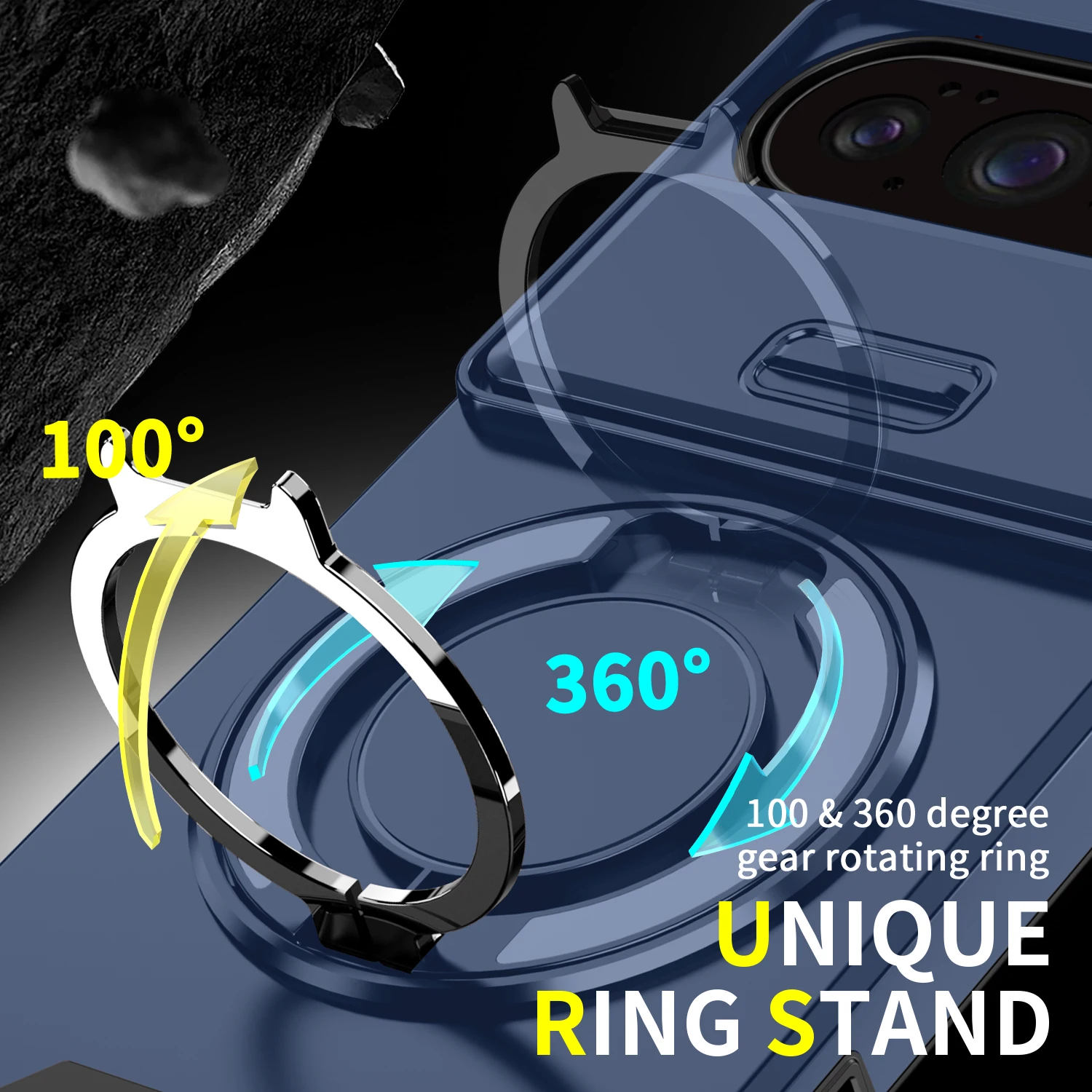 حافظة قوية مقاومة للصدمات لهاتف جوجل بيكسل 10 برو XL Pixel10 8 7 8a 9a Pixel9 غطاء حماية بحلقة الإصبع بطبقة مزدوجة