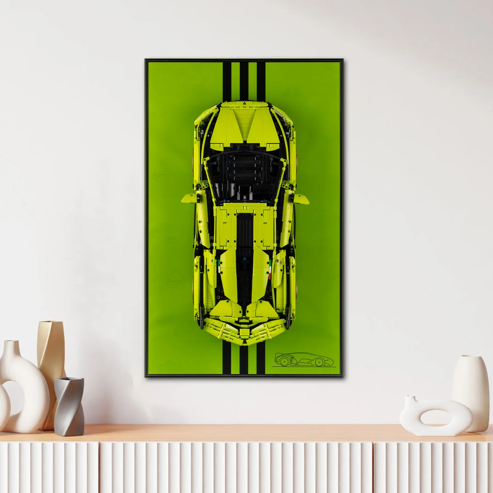 

Настенная подставка для LEGO Lamborghini Sián FKP 37 42115: Коллекционная модель автомобиля для взрослых, настенный держатель для конструктора, фоторамка