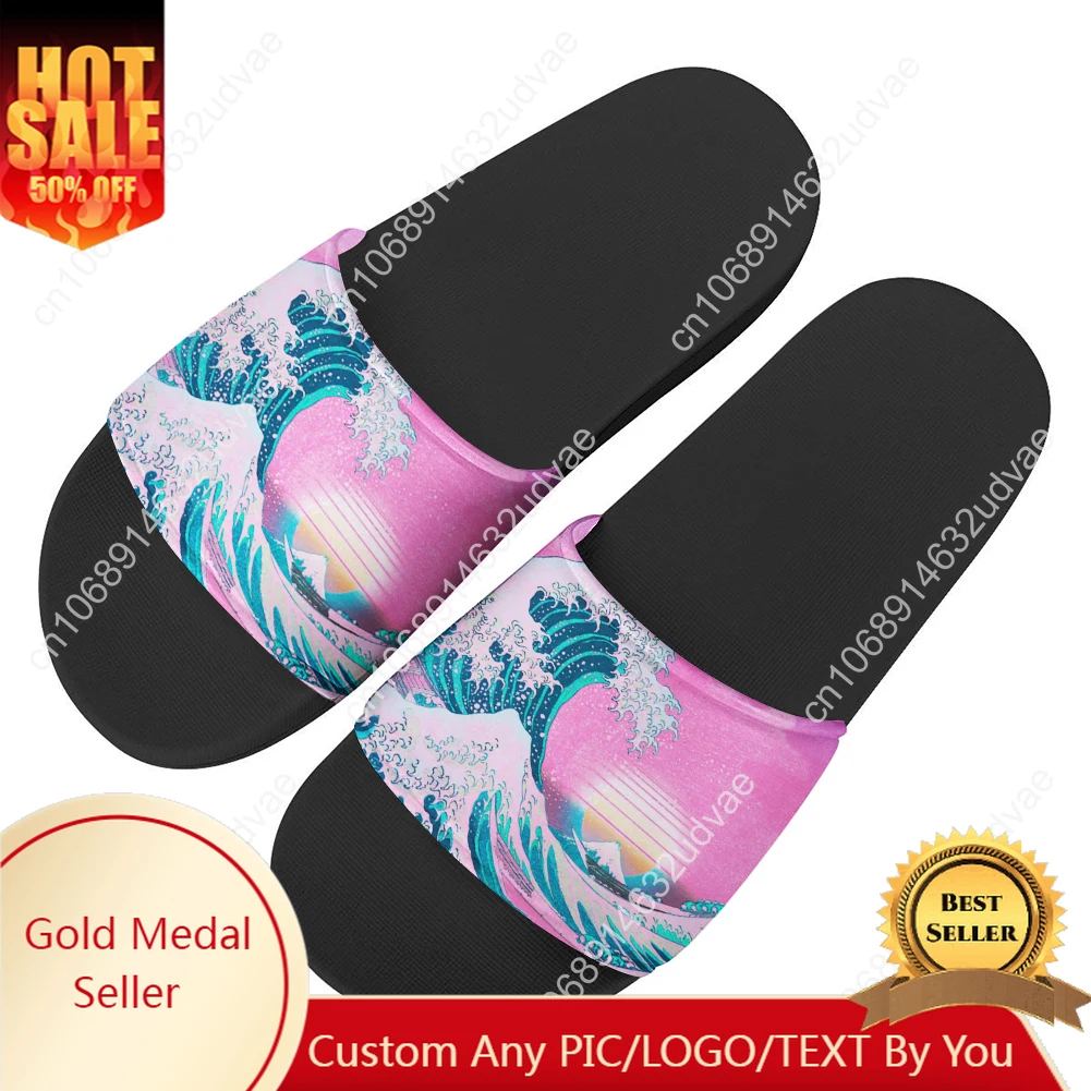 

The Great Wave off Kanagawa Sandals Home Slippers Water Shoes Men Women Teenagers Children Sandal Beach Pool Custom Made Slipper