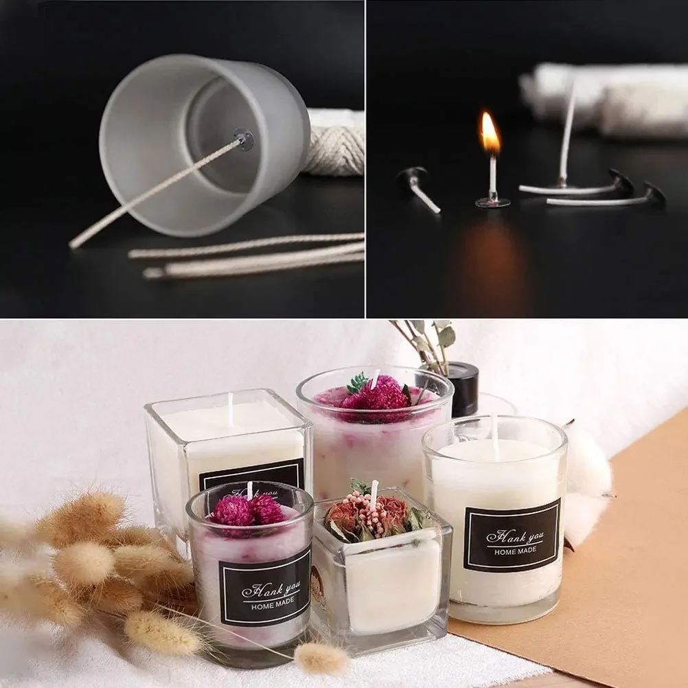 Candle Waxed Thread 61m White Candle Wick Cotton Candle Woven Wick DIY Handmade Candle Making Supplies Craft Rope Spool