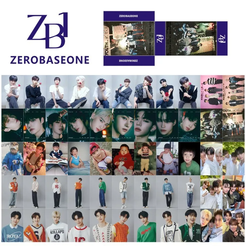 55Pcs/Box ZEROBASEONE LOMO Cards KPOP ZB1 Album YOUTH IN THE SHADE Photocards Zhanghao Taerae Gunwook Postcard Fans Collection