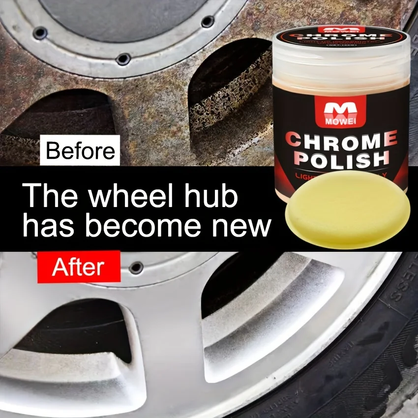 Chrome Rust Remover & Shine Enhancer - Multi-Purpose Restoration Polish for Car Trim and Components
