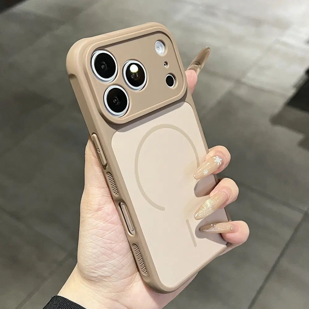 Magnetic Phone Case For iPhone 13 11 12 14 15 16 Pro 17 Max Air Magsafe Heat dissipation Wireless Charge Silicon Protector Cover