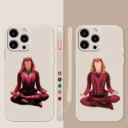 Wanda Maximoff Scarlet Witch Case for iPhone 14 13 11 12 Pro XS Max X XR 7 8 6 6S Plus Mini SE2 SE Liquid Silicone Phone Cases