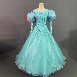 New The Little Mermaidng  Arieling Princess Dress Cosplay Costume Green Dress For Party Game Custom Made