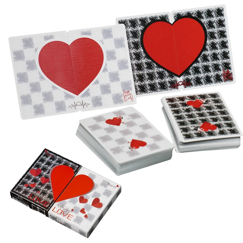 

Couple Design lovers Playing Cards MagicTricks Poker Mentalism Props Toys Multiplayer tabletop poker game