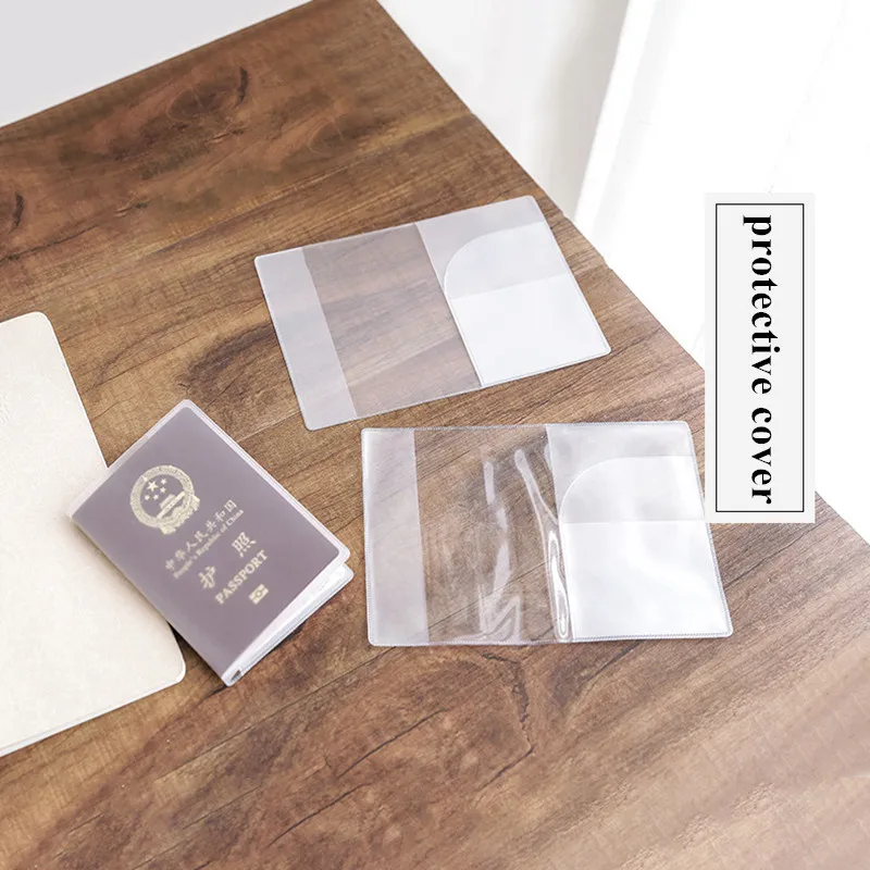 

6 шт. защитная обложка для паспорта, прозрачный матовый ПВХ материал, водонепроницаемый чехол для документов, защитная крышка для паспорта