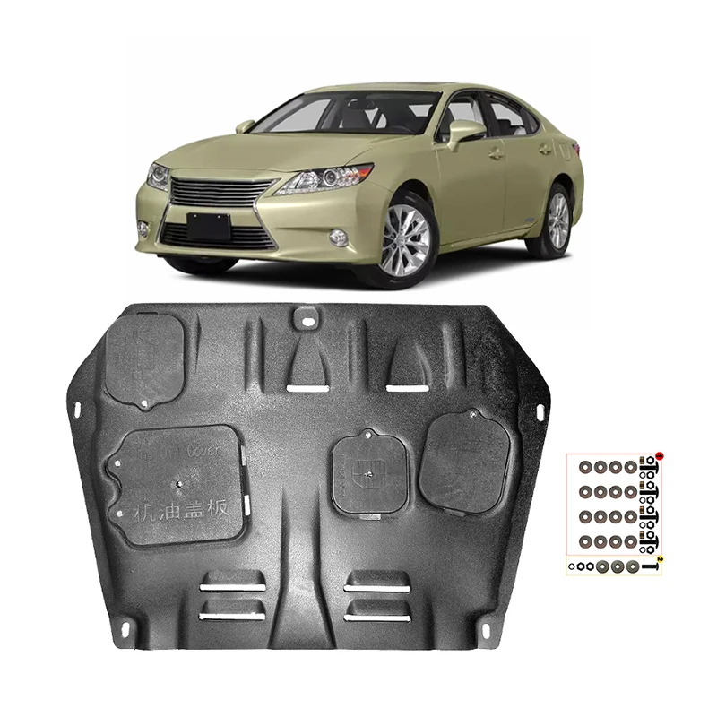 Untuk Lexus ES300h 2013-2018 di bawah pelindung mesin papan pelindung cipratan lumpur Fender plat penutup mobil hitam Mudflap apron Mudguard tutup