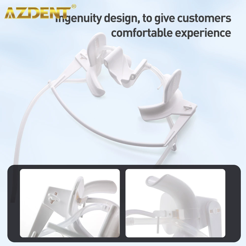 AZDENT Dental Mouth Opener with Saliva Aspirator Autoclave Orthodontic Nola Lip Cheek Adjustable Lab Retractor Dry Field System