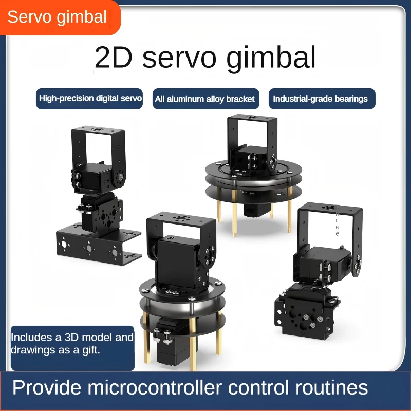 2 Dof Rotating Platform Ps2 Control Manipulator Metal Alloy Mechanical Gimbal For Arduino Robot with MG996 Programmable DIY Kit