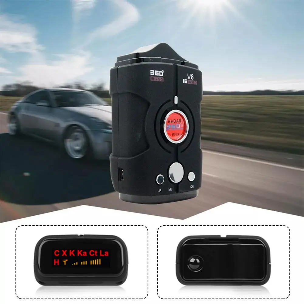 V8 Car-Mounted Mobile Radar Speedometer Single Display Velocity Swit Language Dual English And Electronic Russian New Flow V8P4