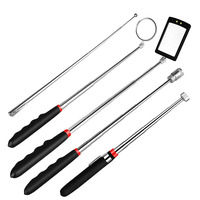 Strong Magnetic Telescoping Pick-up Tool Kit, 360 Swivel Inspection Mirror, Flexible Flashlight Magnet Pick Up