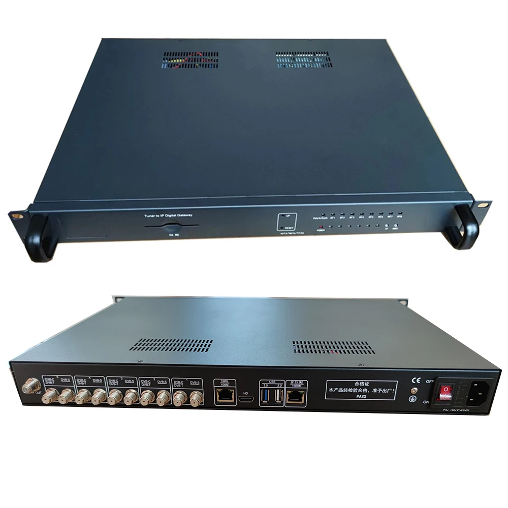 

5 Channel Tuner to Ip Tuner to RF Modulator Dvb-s2 Dvb-t T2 Dvb-c Isdbt to Ip RF DVB Digital Receiver RF TO IP udp hls http