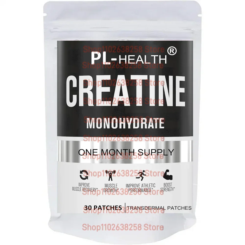 Creatine Monohydrate Transdermal Patches for Muscle Growth, Increased Strength, Enhanced Energy Output 30 Patches