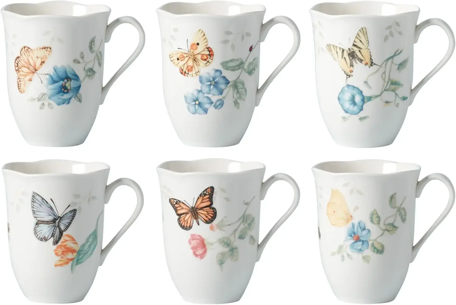 

892798 Butterfly Meadow 6-Piece Mug Set
