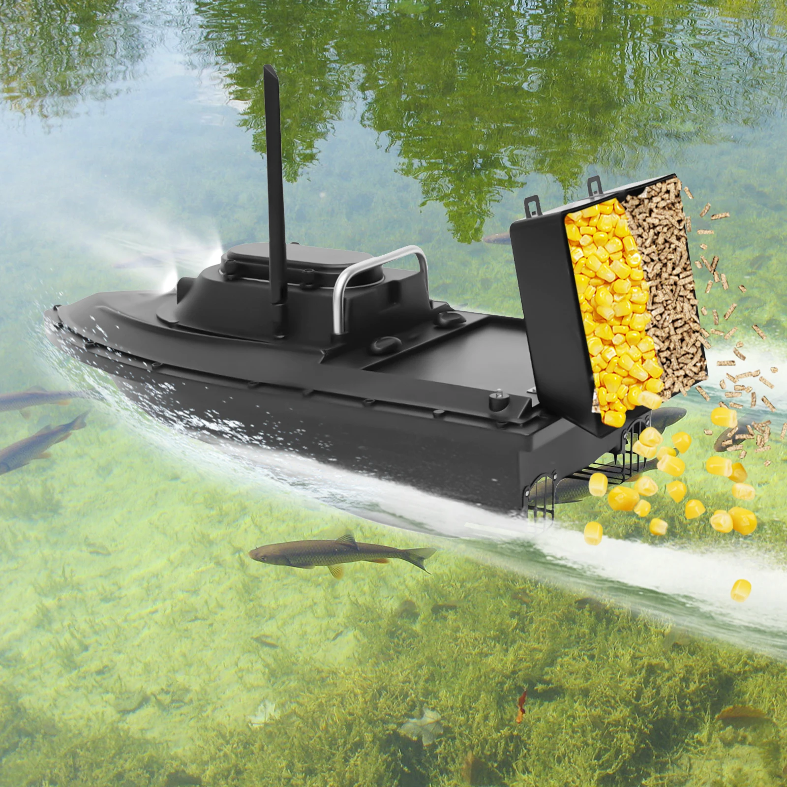 500 Meters Remote Control Fishing Bait Boats Thrower 2.4GHz RC Bait Ship Wireless Remote Control 5200mAh Charger Battery