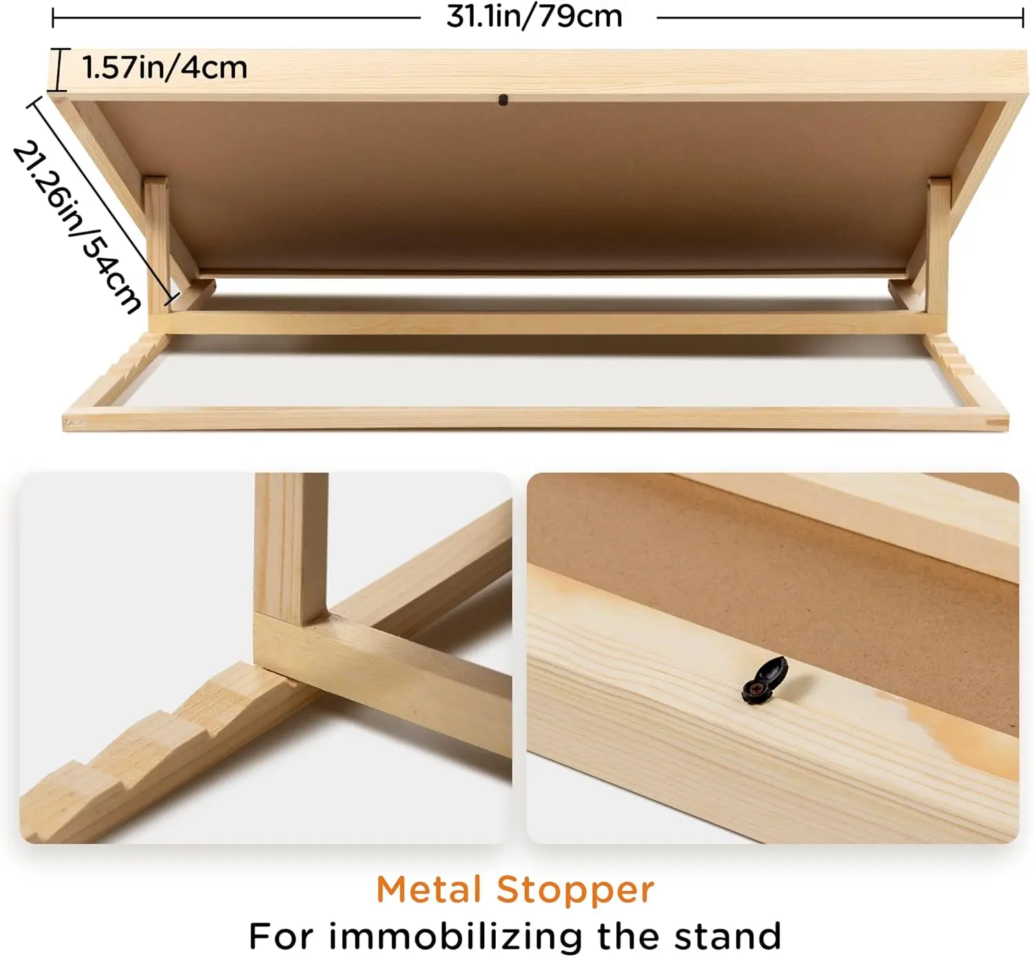 1000-delig kantelbaar puzzelbord met houten hoes, verstelbaar puzzelbord met ingebouwde schildersezel/standaard, draagbare puzzellipje