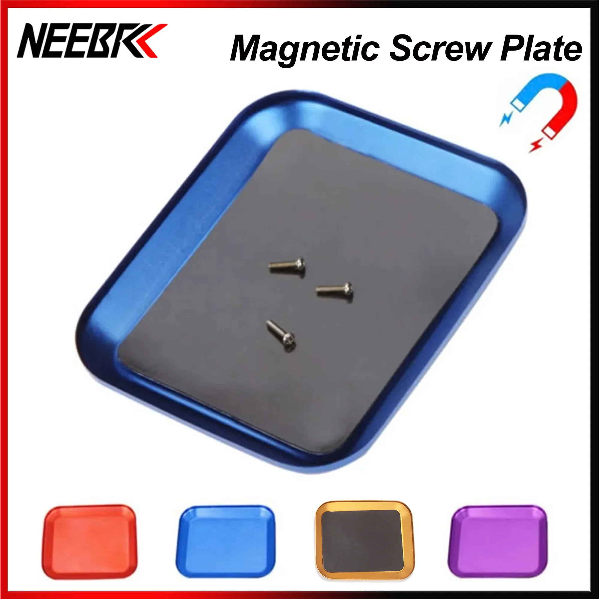 NEEBRC Aluminium Alloy Magnetic screw Tray Plate RC Car Repair Tool For Rc Crawler Axial SCX10 D90 D110 Rc Model Repair Tool