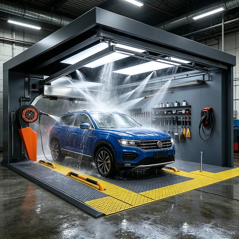 Commercial Touchless Automatic Car Washing Machine 80% Water Saving Industrial Auto Cleaning Equipment With Auto Chemical Dosing