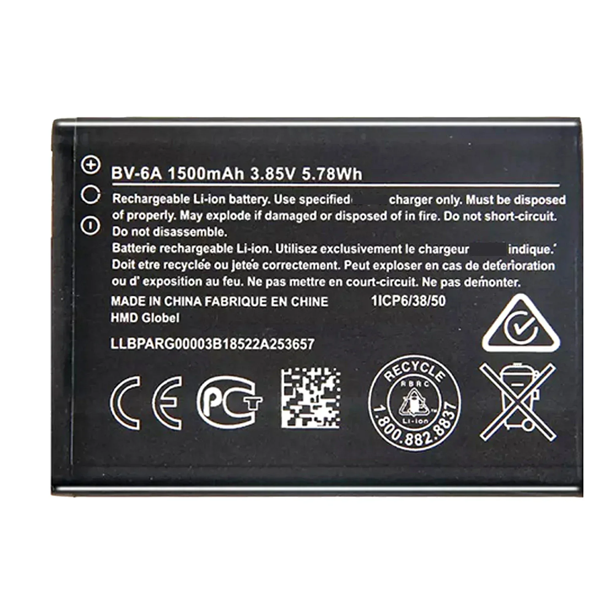 Original 1500mah bv 6a bv6a BV-6A batterie für Nokia Banane c5-03 4g Batterien Batterie