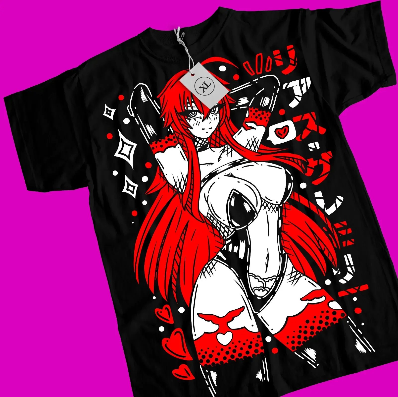 Rias Gremorye T-Shirt High School DxD Rias Gremory Aesthetic Sexy  Shirt