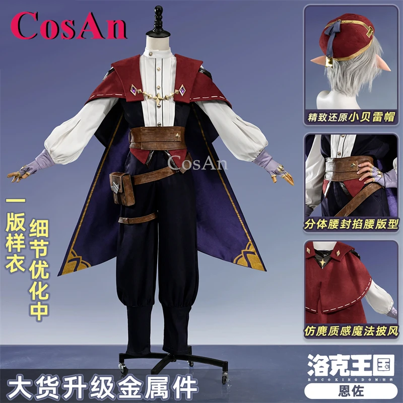 CosAn Game Roco Kingdom Enzo Cosplay Costumes Full Set Fashion Uniforms Outfit Men Activity Party Role Play Clothing S-XL New