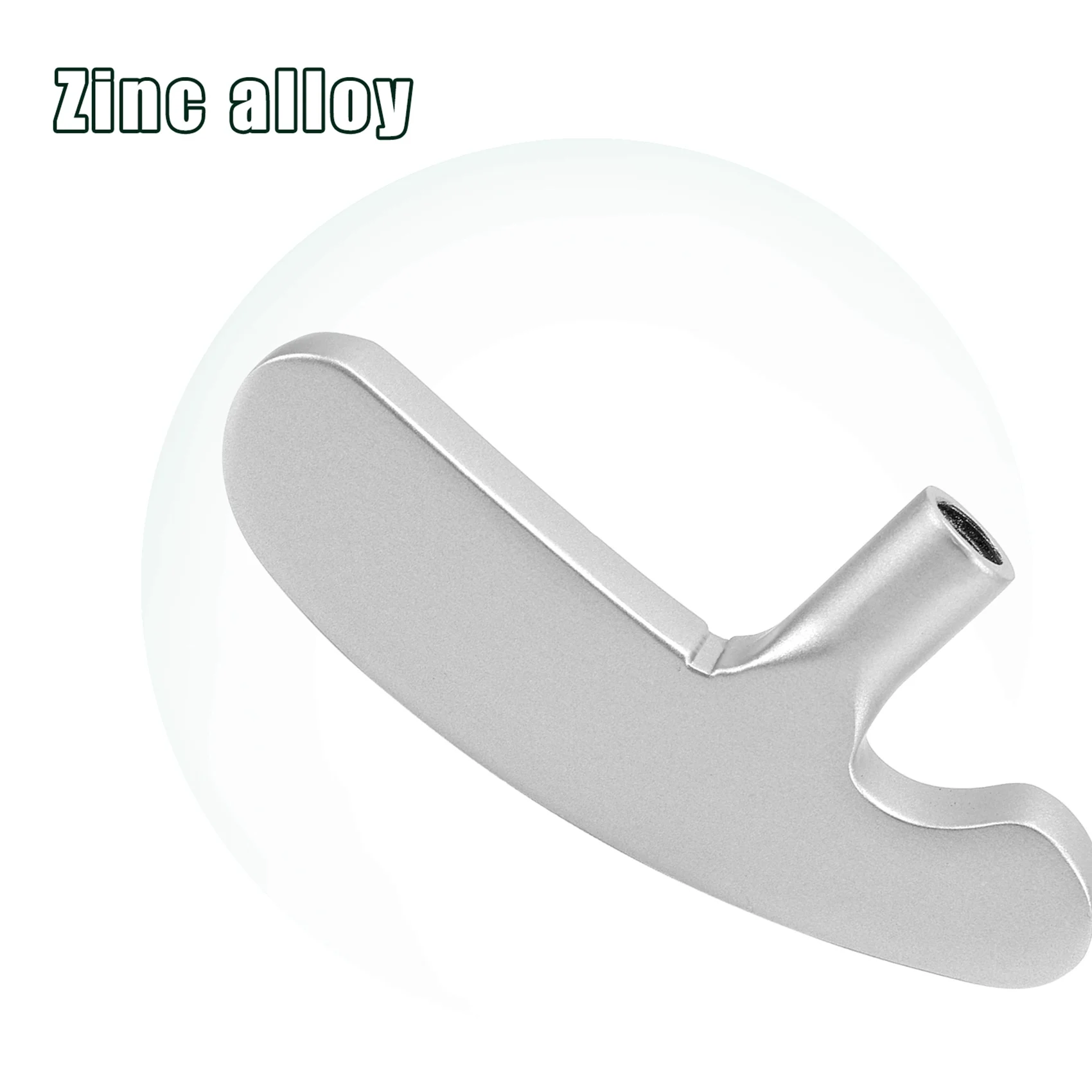 Cabeza de Putter de práctica de Golf de aleación de Zinc, cabeza plateada doble bidireccional para entrenamiento de Golf zurdo/derecho